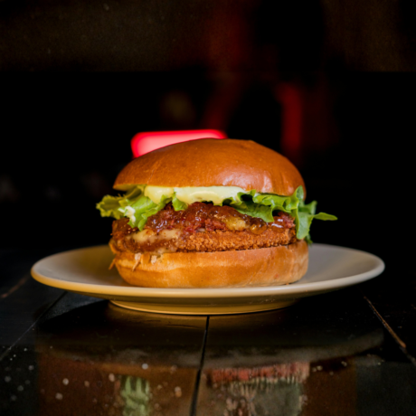 The Indian Veggie Whopper - Veg Aloo Tikki Burger (comes with fries and choice of Pop/ Juice)